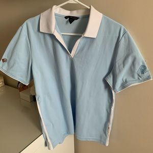 Blue 90’s style polo shirt